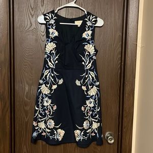 Moulinette Soeurs Anthropologie blue fit and flare dress -donating soon for move